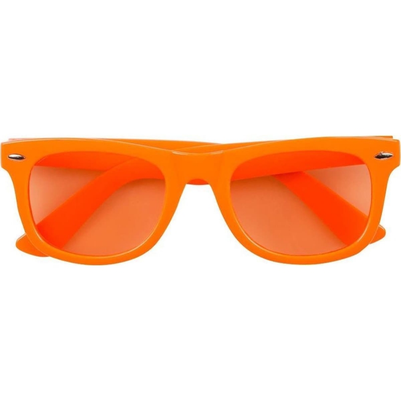 Lunettes orange fluo pour hommes et femmes thème tropical et années 80