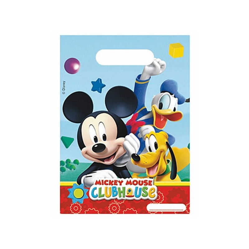 Sachets anniversaire Mickey Mouse lot de 6 sachets