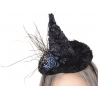Mini chapeau de sorcière halloween avec fleur