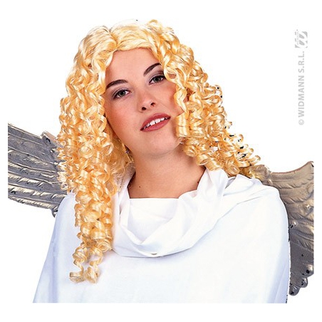 perruque ange, longs cheveux blonds bouclés pour femme