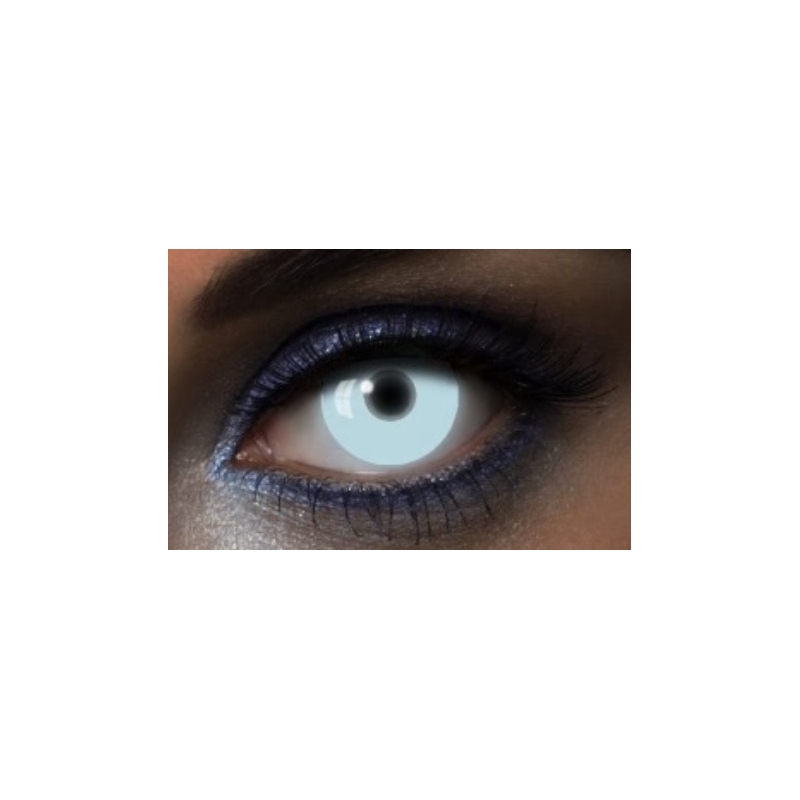 Lentilles blanches UV 1 jour idéales pour apporter une touche d'originalité à votre maquillage pour halloween