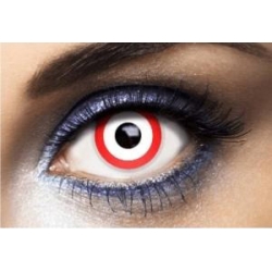 Lentilles saw white 1 an idéale pour réaliser son maquillage pour halloween