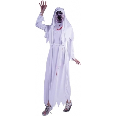 Déguisement Nonne blanche ensanglantée, un costume effrayant idéal pour se déguiser pour Halloween Déguisement Nonne blanche ensanglantée, un costume effrayant idéal pour se déguiser pour Halloween