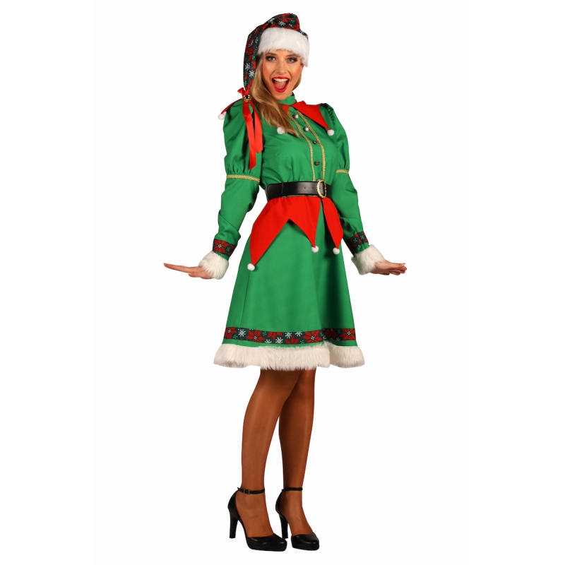 Robe lutin de Noël pour femme luxe