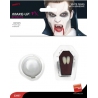 Dents de vampire avec pâte adhésive - maquillage halloween