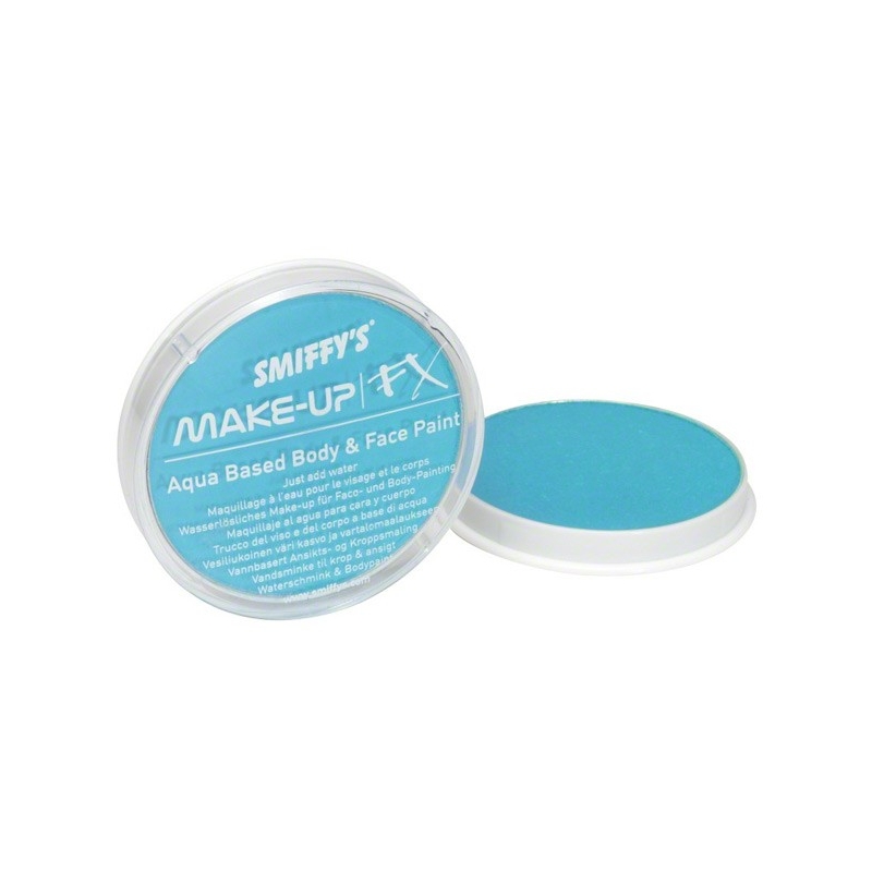 maquillage aqua bleu clair visage et corps
