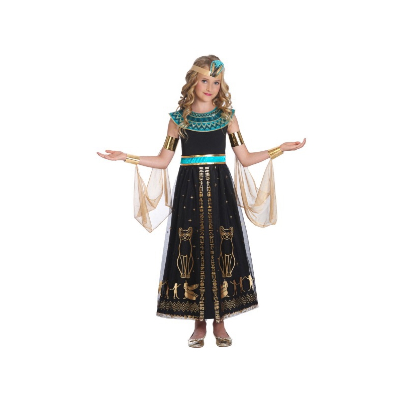 Déguisement égyptienne noire pour fille Cléopâtre