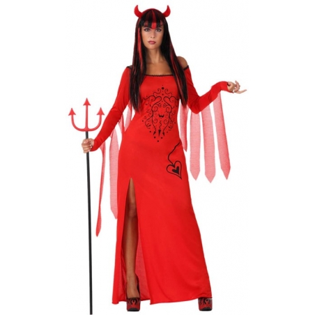 deguisement diablesse élégante, longue robe - costume halloween pour femme deguisement diablesse élégante, longue robe - costume halloween pour femme
