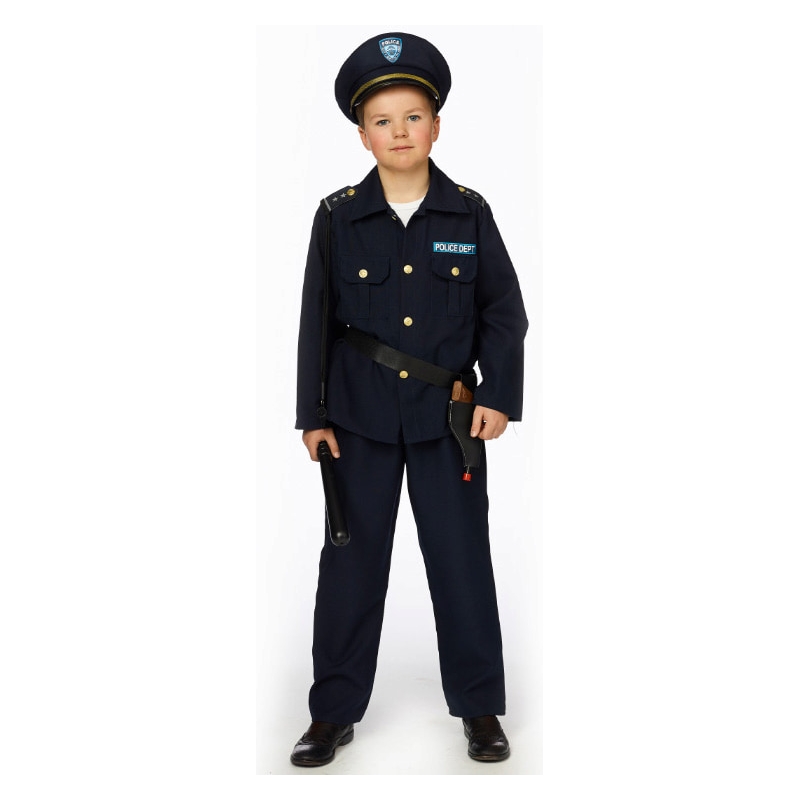 Tenue de policier pour garçon luxe avec casquette