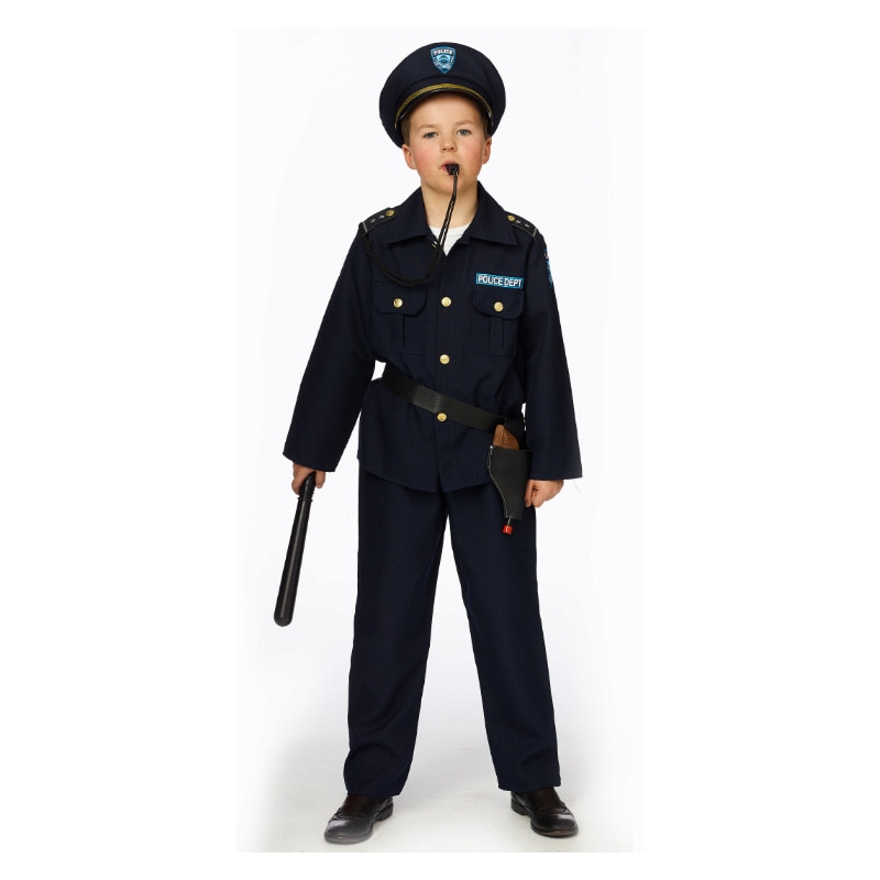 Déguisement policier pour garçon luxe avec casquette