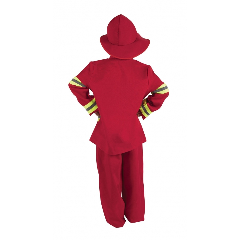 Cosplay pompier rouge pour enfant filles et garçons