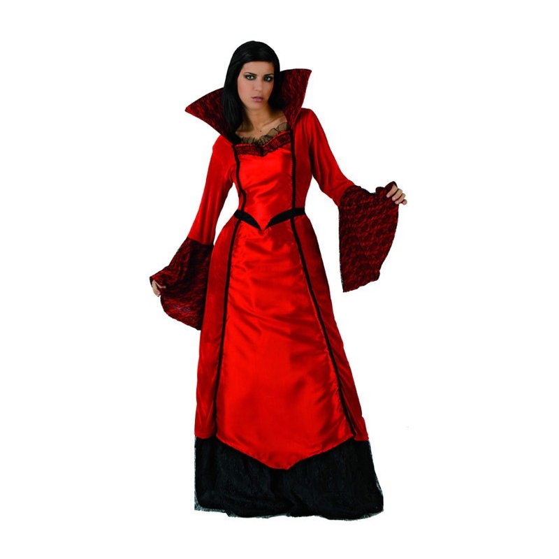 Costume Diable Femme Pour Halloween – Cape Vampire Rouge, Accessoires Incluant Cornes, Masque Et Crocs