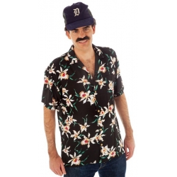 Chemise Magnum noire pour homme idéal pour une soirée années 80 ou série TV
