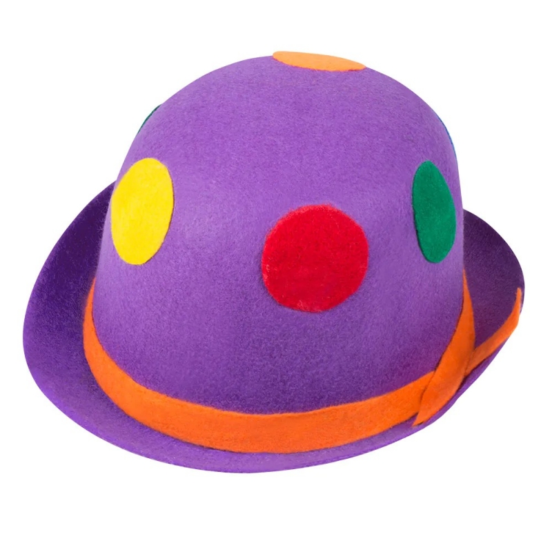 Chapeau clown violet pour hommes et femmes