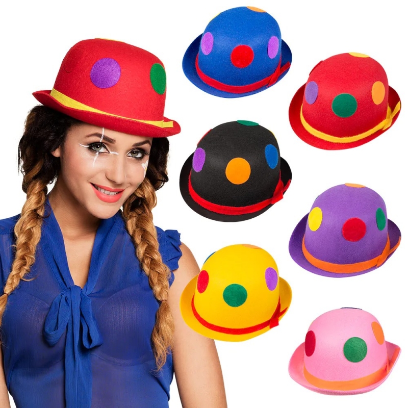 Chapeau clown pour hommes et femmes (plusieurs coloris)