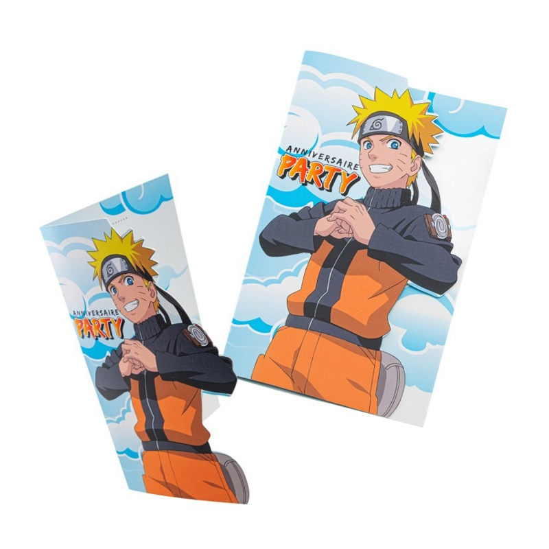 Invitations Naruto, carte anniversaire manga