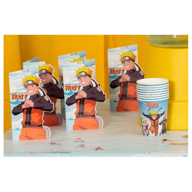 Idée déco de table pour fêter son anniversaire sur le thème du manga Naruto - Cartes d'invitation