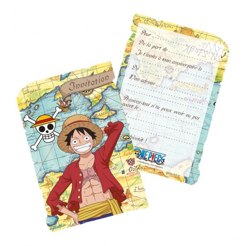cartes invitation One Piece - Anniversaire Manga