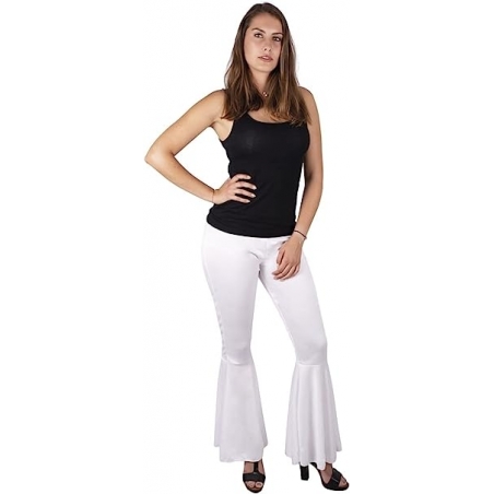 pantalon patte d’eph blanc taille M/L pour femme