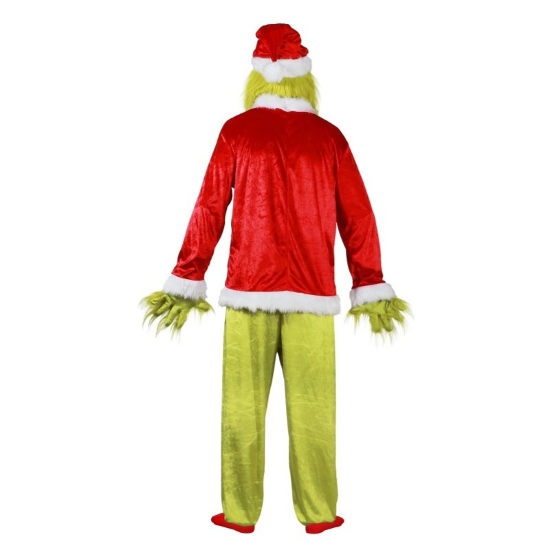 Tenue du Grinch sous licence officiel, cosplay  avec masque, gants et bonnet