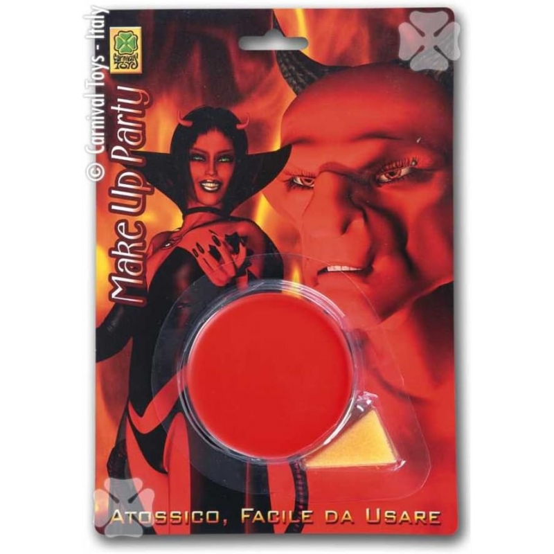 Maquillage rouge avec éponge testé dermatologiquement idéal pour réaliser tous vos maquillages pour Halloween et Carnaval