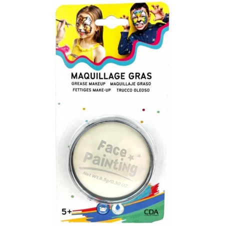 Réalisez tous vos maquillages pour Carnaval grâce à ce pot de maquillage blanc (fard gras)