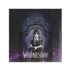20 serviettes Mercredi Addams, serviettes en papier 3 plis licence officielle