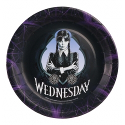 Assiettes Mercredi Addams éco-responsable - Déco de table anniversaire