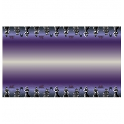 Nappe Mercredi Addams™ en papier recyclable idéale pour fêter un anniversaire sur le thème de Mercredi Addams