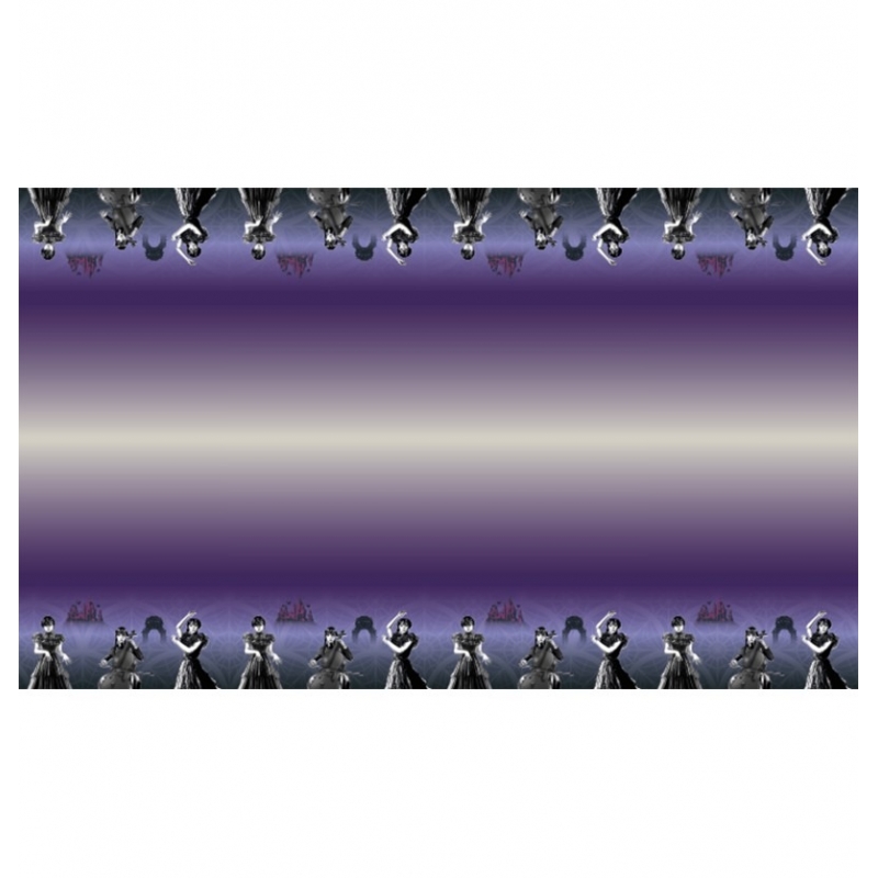 Nappe Mercredi Addams™ en papier recyclable idéale pour fêter un anniversaire sur le thème de Mercredi Addams