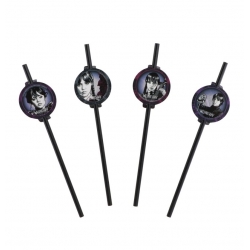 Pailles Mercredi Addams à associer aux gobelets Mercredi Addams pour sa fête d'anniversaire