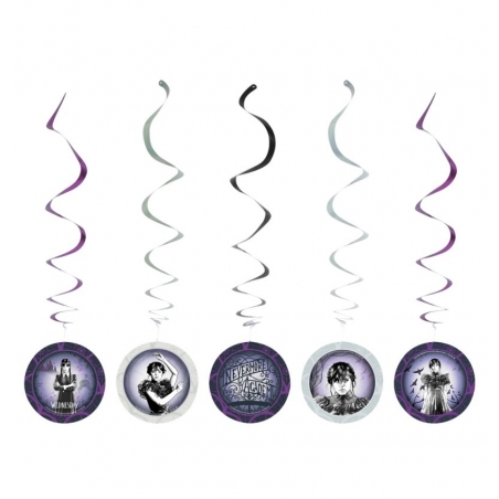 Décoration Mercredi Addams™ à suspendre pour sa fête d'anniversaire