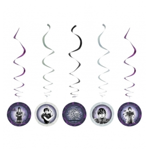 Décoration Mercredi Addams™ à suspendre pour sa fête d'anniversaire