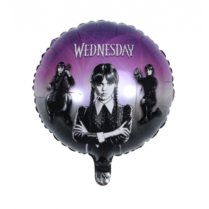 ballon mylar Mercredi Addams helium - déco anniversaire