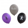 6 ballons latex Mercredi Addams™ pour sa déco d'anniversaire