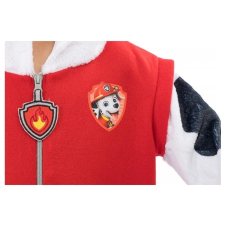 Badge Marcus sur la veste du costume peluche Pat Patrouille pour enfant