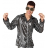 chemise disco argent à paillettes pour homme - deguisements disco, années 70