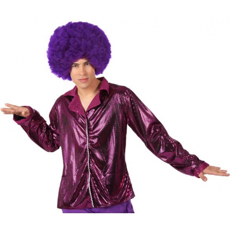 Chemise disco fuchsia adulte