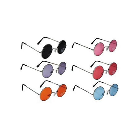 lunettes hippie rondes, 6 couleurs disponibles 
