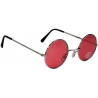 lunettes rondes hippie rouge - accessoire deguisements