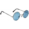 lunettes rondes année 60, hippy bleues