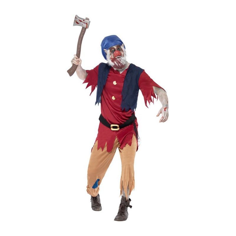 Déguisement de nain zombie adulte