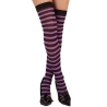 Bas rayés noir et violet - bas à rayures - WA153A