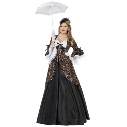 déguisement marquise noire adulte luxe , costume carnaval
