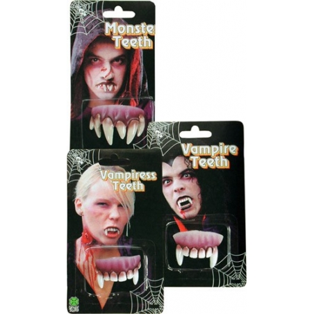 Dentier de monstre halloween et dents de vampire pour homme ou femme