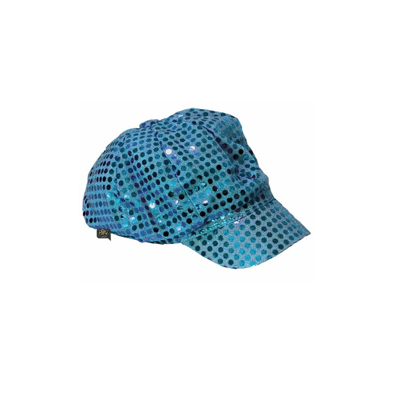 casquette disco turquoise femme - accessoire disco