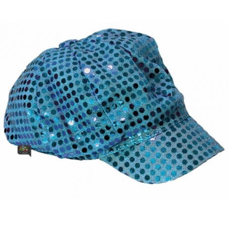 casquette disco turquoise femme - accessoire disco