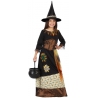 deguisement sorcière magique pour fille de 3 à 12 ans avec robe et chapeau - magie et sorcellerie et halloween