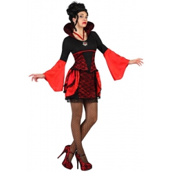 Femme Vampire Horreur Sang Halloween Costume Femmes Blouse évasée Robe Swing