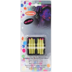 Crayons de maquillage fluo UV idéal pour Carnaval et Halloween